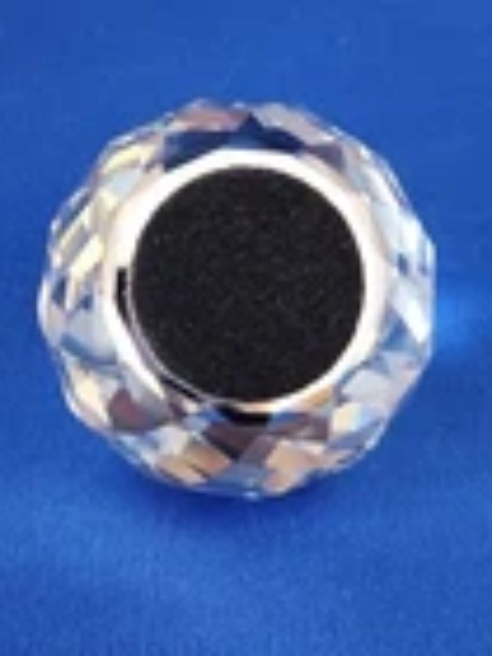 Swarovski Crystal SCS Blue Swan Retired 1.5" Round Faceted Ball Paperweight, Box - Picture 12 of 13
